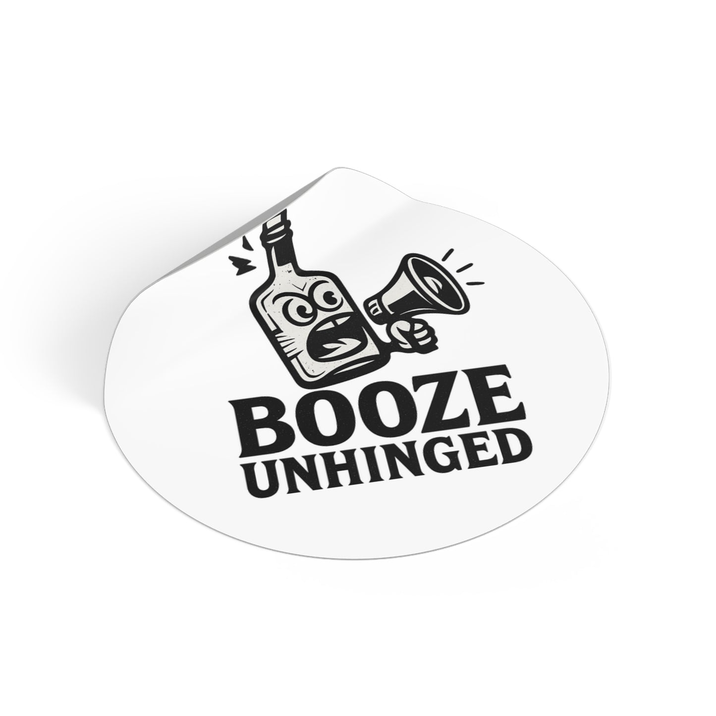 Unhinged Round Vinyl Sticker