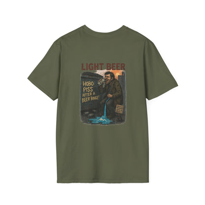 'Hobo Piss After a Beer Binge' Design T-Shirt