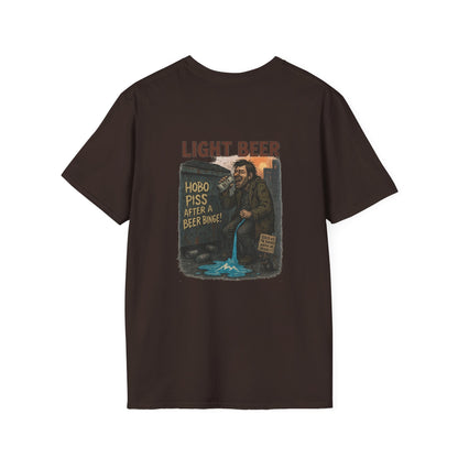 'Hobo Piss After a Beer Binge' Design T-Shirt