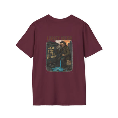 'Hobo Piss After a Beer Binge' Design T-Shirt