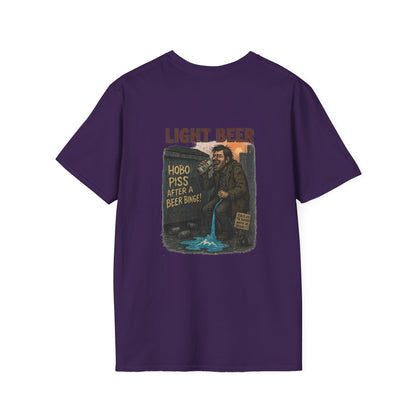 'Hobo Piss After a Beer Binge' Design T-Shirt